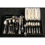 SILVER - a boxed set of 6 silver spoons, 4 Russian silver spoons (.