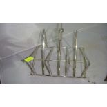 Art Deco style silver plated toast rack