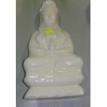 Carved white hardstone Buddha ornament