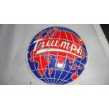 Vintage style enamel sign Triumph