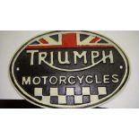 Cast Triumph Plaque