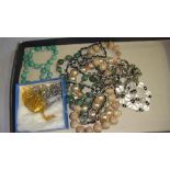 Box of assorted costume jewellery