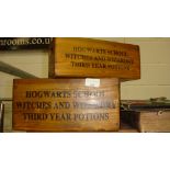 Vintage style Hogwarts Potions wooden crates