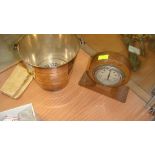 Vintage Rototherm desk themometer & vintage silver plated ice bucket