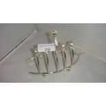 Silver plated wishbone toast rack