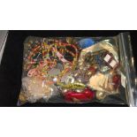 Large bag of assorted costume jewellery