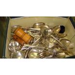 Box of silver plated cutlery