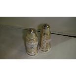 Silver plated novelty lighthouse cruets