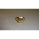 Gents 9 ct gold signet ring 56 m 7 g