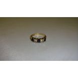 20th century 9 ct gold ring set with CZ 54.