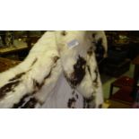 Vintage ladies black and white fur coat