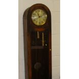 Vintage oak case Grandmother type long case clock