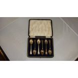 Set of 6 silver tea spoons in presentation box Sheffield 1921 by E P & Co.