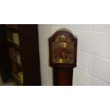 Vintage oak cased Grandaughter long case clock with repeater action on bun feet