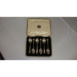 Set of six silver teaspoons by J Dixon & Sons 1926 55g in presentation case
