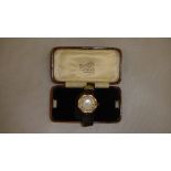 Vintage ladies wristwatch in 9ct gold case in presentation box The Railway Clock Co.