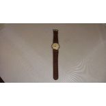 Vintage Gents wristwatch with leather strap