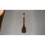 19th century carved Indian inlaid hardwood rattle
