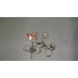 bag of assorted silver jewellery including rings,