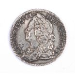 George II silver shilling 6.16g. VF.