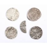 Four and one half Henry III silver pennies 5.4g tot. G.