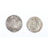 Two Edward silver long cross pennies 1208-1281. 1.24g and 1.25g G.