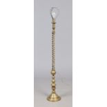 A brass opentwist standard lamp 120cm. Condition Report. To be used as a guide only.