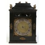 A George III double fusee table clock in ebonized case by Robert Philp of London.
