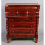 A Victorian mahogany Scottish chest of drawers.