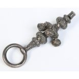 A Victorian silver babies rattle.