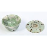 A Chinese celadon jade medallion,
