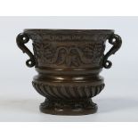 A 17th century Continental bronze mortar.