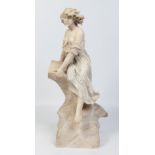 A 19th century white marble statue.