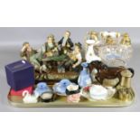 A tray lot of collectable china and glass to include Royal Albert, Wedgwood,