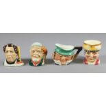 Four miniature Prestige Collectors character jugs to include Nora Batty and Covent Garden Bill.