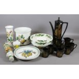 A Portmeirion Phoenix coffee set along with a selection of decorative Portmeirion wares.