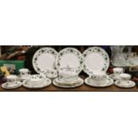 A Duchess fine bone china thirty one piece tea and dinner service decorated in the ivy design.