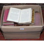 A box of Antiquarian and Natural History books to include the Intellectual Observer some pages have