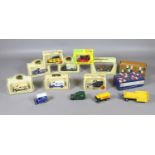 A collection of mainly boxed Diecast toy cars, Corgi, Rio and Lledo examples.