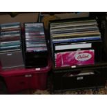 A collection of L.P records compact discs and singles, rock, pop and easy listening.