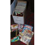 A quantity of Marvel and DC comics etc to include Captain Atom, Superboy, X Men, Judge Dredd.