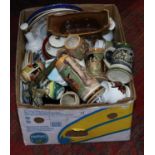 A box of ceramics to include Royal Albert, Regency, Royal Alma etc.