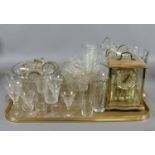 A tray of glassware including drinking glasses, fruit bowls, punch bowls etc.