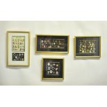 4 Framed Sets of Pins & Stamps from 1996 Olympics