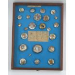 Framed Collection of Satsuma Buttons