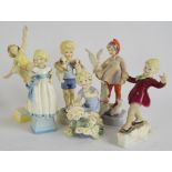 Group 6 Royal Worcester Doughty Figurines
