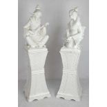 Pair Blanc de Chine Ceramic Figures