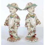 Pair French Oriental Style Porcelain Figurines
