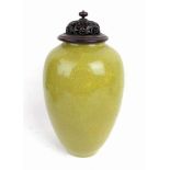 Chinese Yellowish-green Crackle Glazed Vase