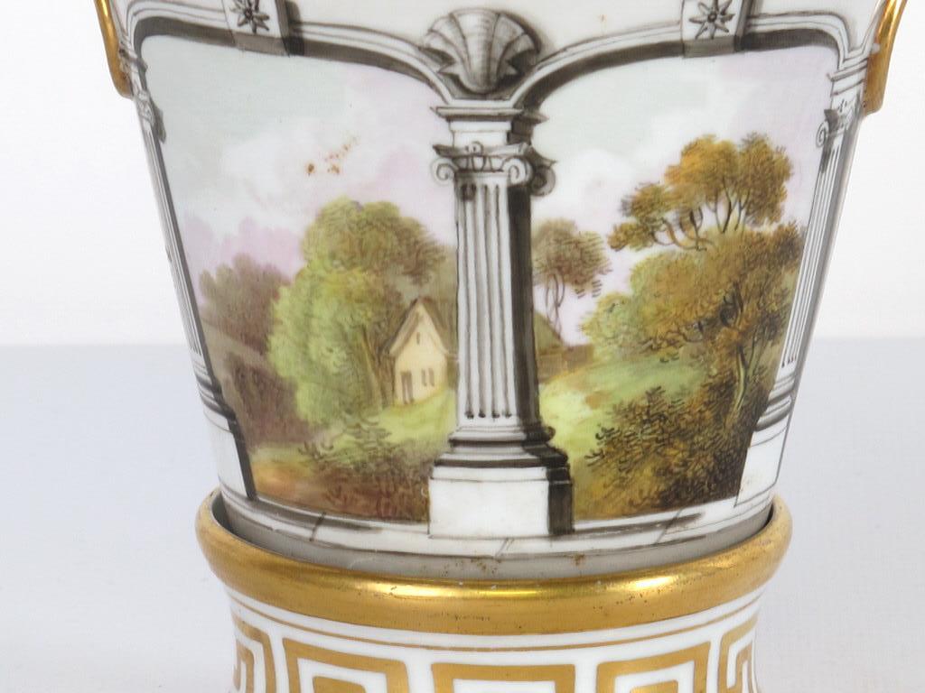 English Porcelain Cache Pot - Image 2 of 9